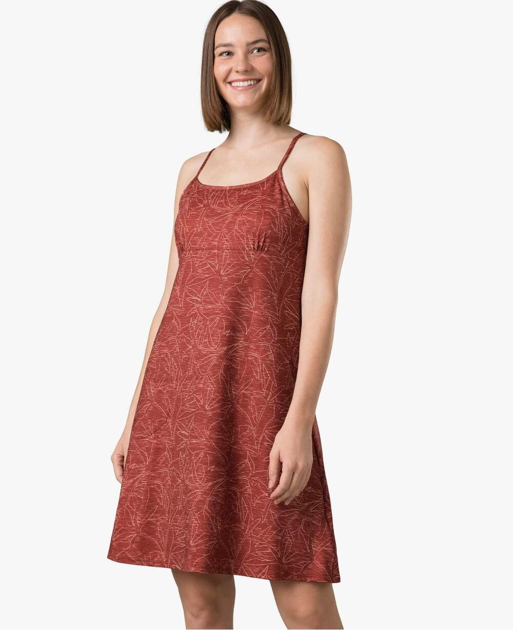 prAna Granite Springs Red Print Active Dress // S